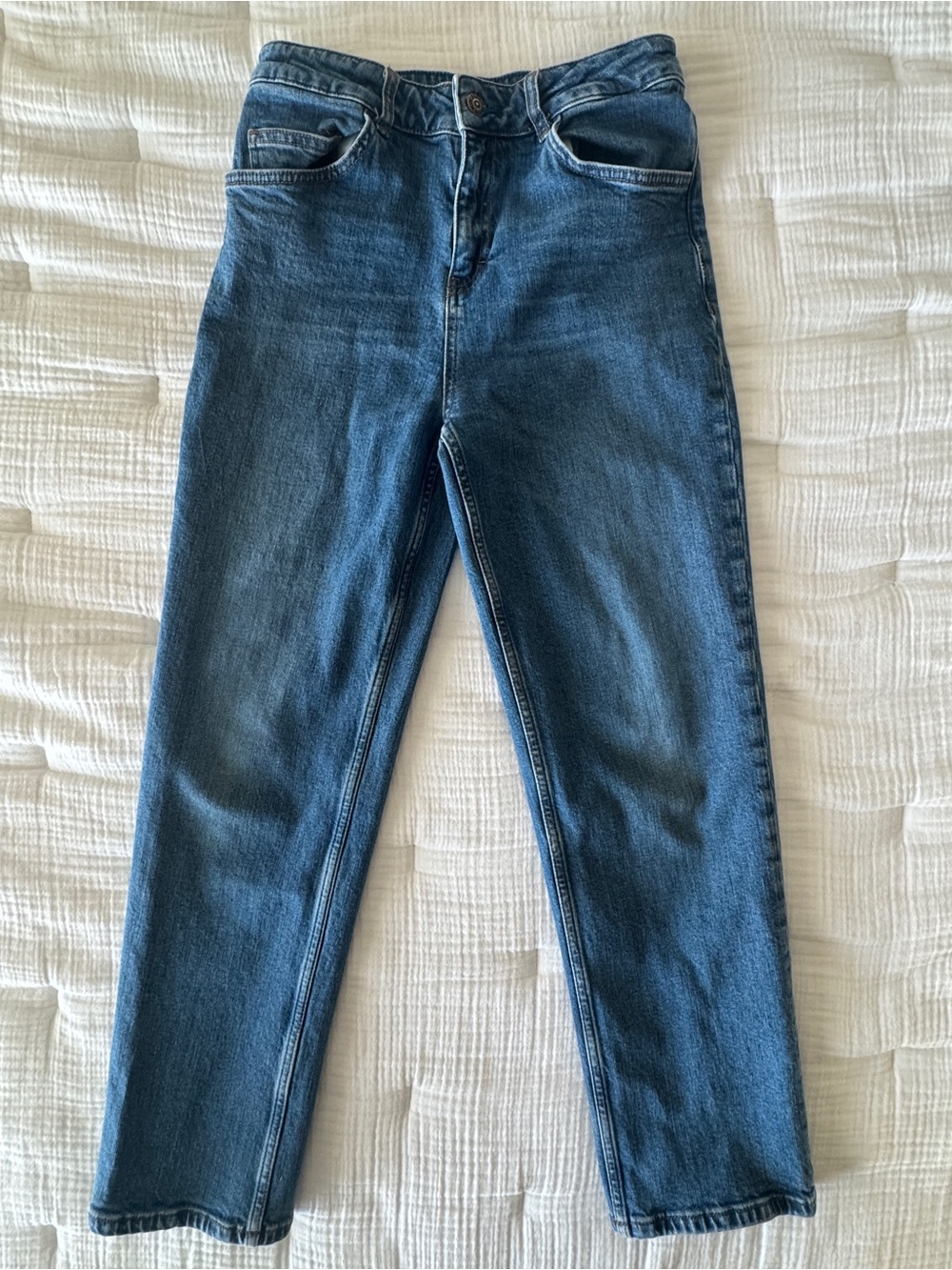 Mini Boden Straight Leg Jeans Medium Wash Denim 13-14Y 164cm